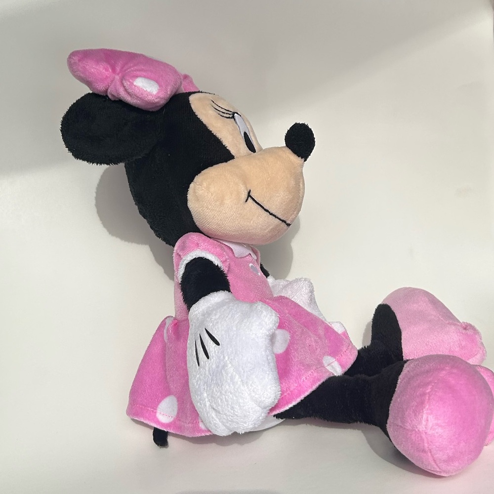 Disney Minnie Mouse Plush Toy - Pink and white polka dot dress. - Picture 3 of 4